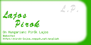 lajos pirok business card