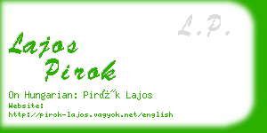 lajos pirok business card